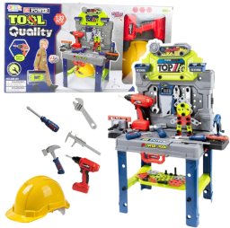 LeanToys WARSZTAT MAŁEGO MAJSTERKOWICZA 2W1 WALIZKA ZESTAW NARZĘDZI 133 EL WKRĘTARKA