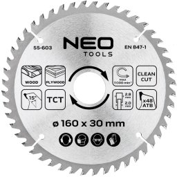 Tarcza do pilarki, widiowa, 160 x 30 mm, 48 zębów