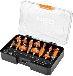 Neo Frezy widiowe, trzpień 8 mm, zestaw 15 szt.