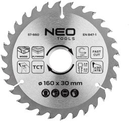 Tarcza do pilarki, widiowa, 160 x 30 mm, 30 zębów