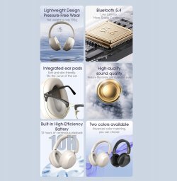 Bezprzewodowe słuchawki nauszne Dudao X22 Max Bluetooth 5.4 ANC czarne