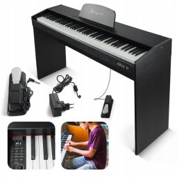 Pianino cyfrowe 88 klawiszy ze statywem Aria II Mielczewski one size