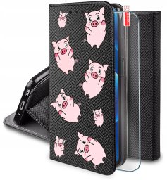 Etui do Realme C71 MAGNET WZORY CASE + SZKŁO 9H