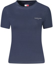 TOMMY HILFIGER DAMSKI T-SHIRT Z KRÓTKIM RĘKAWEM NIEBIESKI M