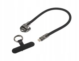 Kabel USB-C M/M smycz / brelok 0.3M 240W Lanberg - czarny