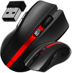 WYSOKI POŁYSK Cicha mysz myszka bezprzewodowa optyczna 6 przycisków DPI1600 BM-260