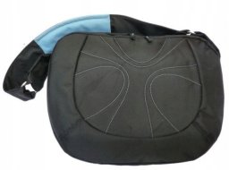 Torba Natec *Natec Impress Orange Black - Blue, czarno-niebieska torba na laptopa 15,4", IM-ORA-B-154