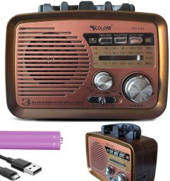 Radio FM pokojowe kuchenne przenośne na baterie Bluetooth USB SD Radio FM pokojowe kuchenne przenośne na baterie Bluetooth USB SD