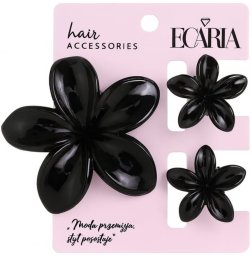 Ecarla Zestaw spinek do włosów klamer 3w1 kwiat ombre xl + 2 szt. mini spinek sp428 1 op.-3 szt.