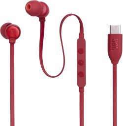 Słuchawki JBL Tune 310C dokanałowe przewodowe USB-C - czerwone