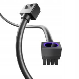 Przedłużacz do zasilacza 8 pin do płyty głównej CPU Asiahorse czarny ARGB Hydrus
