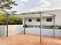 Saska Garden Nowoczesna pergola ogrodowa 3 x 4 m Ecru pawilon