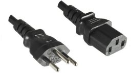 NN Netzkabel Schweiz Typ J auf C13 1,8m schwarz