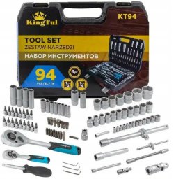 Zestaw narzędzi 94el. 1/2", 1/4" (6-kątnych) (4-32mm)