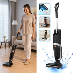 Odkurzacz pionowy Tesvor Odkurzacz bezprzewodowy z funkcją mycia L5 PRO 2 | 5w1 | odkurzanie | zmywanie | suszenie | sterylizacja UV | Samoczyszczenie