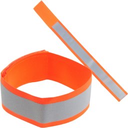 TG71299-2 POMARAŃCZOWA OPASKA ODBLASKOWA DO BIEGANIA NA ROWER NA RĘKĘ RAMIĘ RZEP