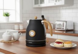 Czajnik elektryczny z termometrem 1,7 L czarny KB-7907