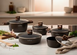 Komplet garnków 10 el. Starlet Brown