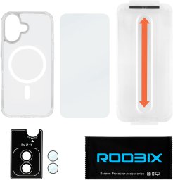 Roobix Zestaw 3w1 Combo do iPhone 17 (etui MagSafe + szkło + ochrona obiektywu)