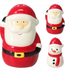 Solniczka i pieprzniczka NOELUNE Mikołaj i bałwanek