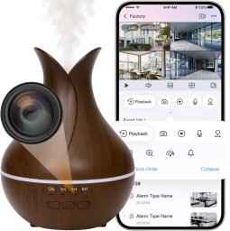 MINI KAMERA WIFI SZPIEGOWSKA W NAWILŻACZU CZUJNIK RUCHU PODGLĄD NA TELEFON