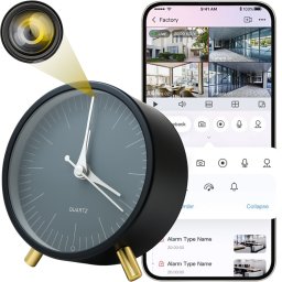 MINI KAMERA WIFI SZPIEGOWSKA UKRYTA W BUDZIKU ANDROID ZDALNY PODGLĄD
