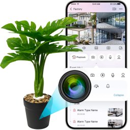 MINI KAMERA WIFI SZPIEGOWSKA UKRYTA W DONICZCE ANDROID ZDALNY PODGLĄD