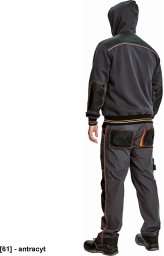 KNOXFIELD HOODIE - męska bluza z kapturem bawełna/poliester, wewnątrz nieszczotkowana tkanina frotte - antracyt XS