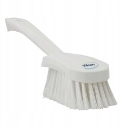Hand brush, Vikan, 27x7x8.5cm, white, polyester/PP/stainless steel, soft, slotted