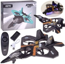 Zdalnie sterowany Dron myśliwiec Raptor świecący quadcopter RC0726 SR EDUKAMP