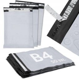 Foliopaki Kurierskie B4 260 x 360 mm 50 szt Foliopak Duże Koperty Foliowe