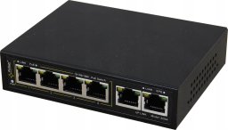 SG64WP PULSAR Switch PoE 6-portowy Gigabit Ethernet 4xPoE 2xUpLink 60W bez zasilacza