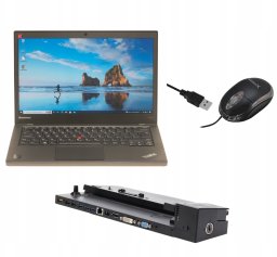 Laptop Lenovo T440s i5 8GB 240GB SSD Windows 10 | Stacja Dokująca 40A2 + MYSZ