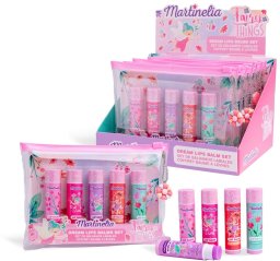 Lūpų balzamų rinkinys su kosmetine vaikams Martinelia Fairy Things Dream, 5 vnt.