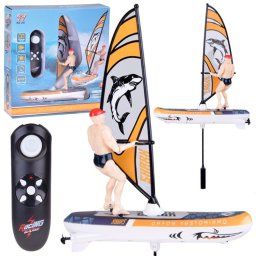 Zdalnie sterowany świecący WINDSURFER pływający na pilota RC0740 EDUKAMP