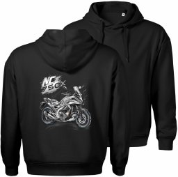 Bluza z kapturem motocyklowa z motocyklem na motor Honda NC 750 X męska czarna XXL