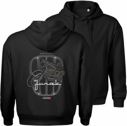 Bluza z kapturem motocyklowa z motocyklem na motor Junak M10 męska czarna XXL