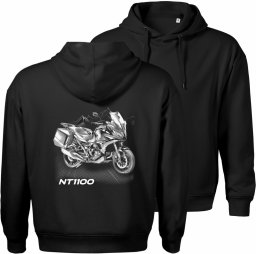 Bluza z kapturem motocyklowa z motocyklem na motor Honda NT 1100 męska czarna XL