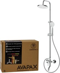 Deszczownica z baterią prysznicowo wannową trzyfunkcyjną