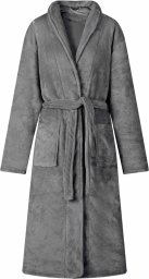 vidaXL Szlafrok bez kaptura Ciemnoszary xxxl Flanela
