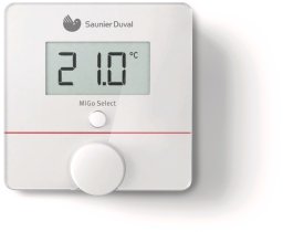 Vaillant SRT 51f MiGo Select - Radiowy regulator pokojowy do współpracy z modułem SR 940f. Współpracuje z aplikacja MiGo Link App na urzadzenia mobilne.