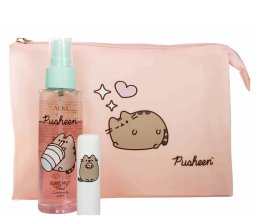 PUSHEEN_SET Mgiełka do ciała 100ml + pomadka do ust 3,8g + kosmetyczka