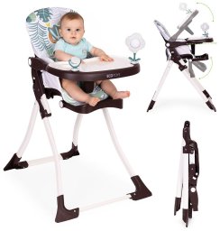 Ecotoys Fotelik krzesełko do karmienia dzieci składane + zabawki ECOTOYS EDUKAMP