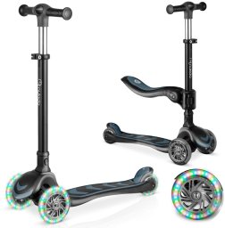 Hulajnoga Hurt-net Hulajnoga trójkołowa dla dzieci balansowa siedzisko Nukido Flippo - czarna