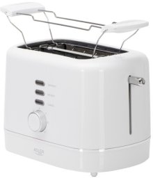 AD 3224 white Toster z rusztem do bułek | 7 poziomów opiekania | funkcja rozmrażania i podgrzewania