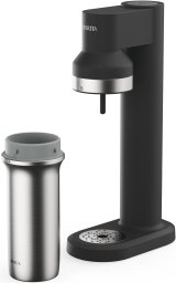 Saturator Brita sodaTRIO Czarny + Dodatkowa butla CO2 + Butelka izolowana 1l biała