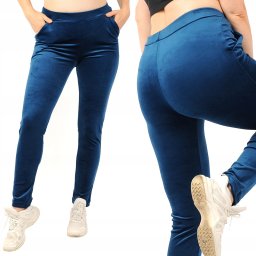 4f Dresy damskie Spodnie dresowe Welurowe Morska Zieleń XL