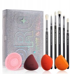 JESSUP_SET Beauty Kit Zestaw pędzli i gąbeczek szkatułka T504