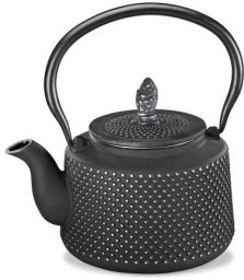 Dzbanek filtrujący Kuchenprofi Dzbanek z zaparzaczem do herbaty Masala, żeliwo, 0,65 l, czarny