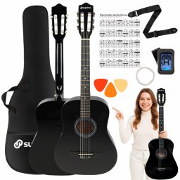 Suprimo CGS3 BK - Gitara klasyczna 4/4 czarna do nauki